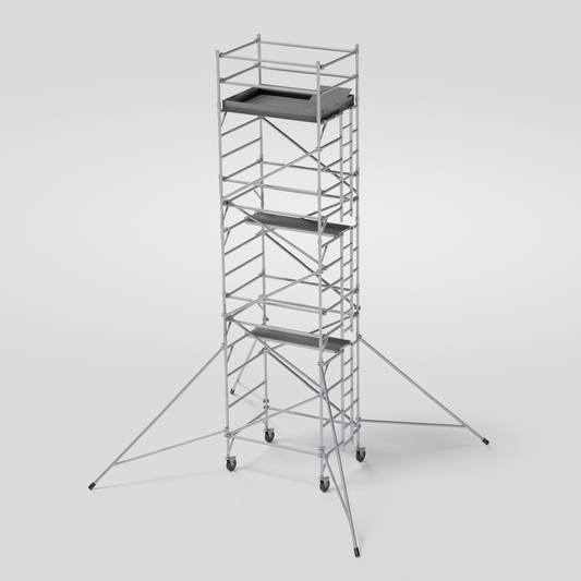 Wide aluminum tower 2.5 x 1.35 x 7.78 m