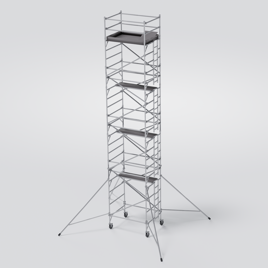 Platus aliumininis bokštelis 2,5 x 1,35 x 9,64 m