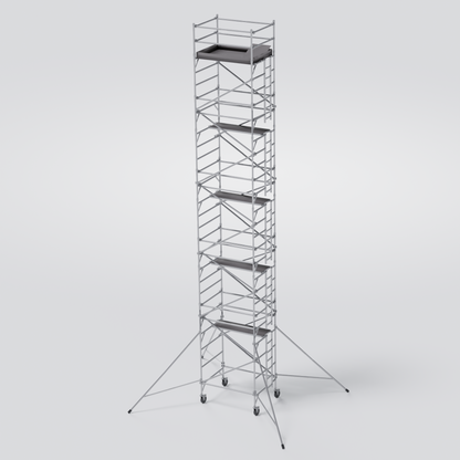 Platus aliumininis bokštelis 2,5 x 1,35 x 11,55 m