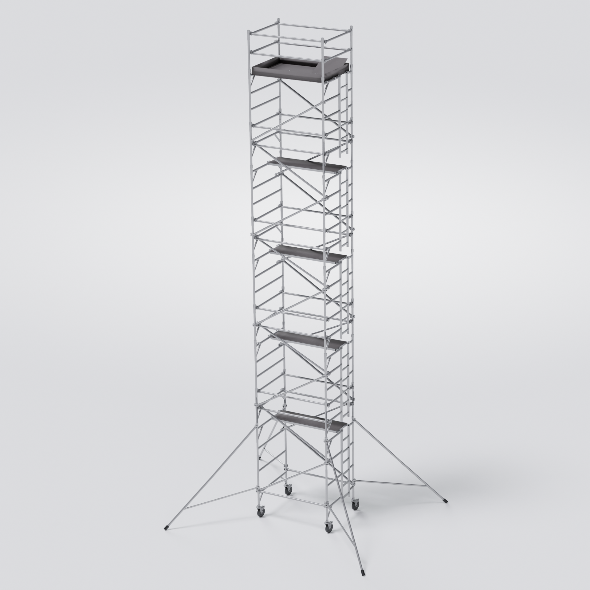 Tvoris Platus aliumininis bokštelis 2,5 x 1,35 x 11,55 m