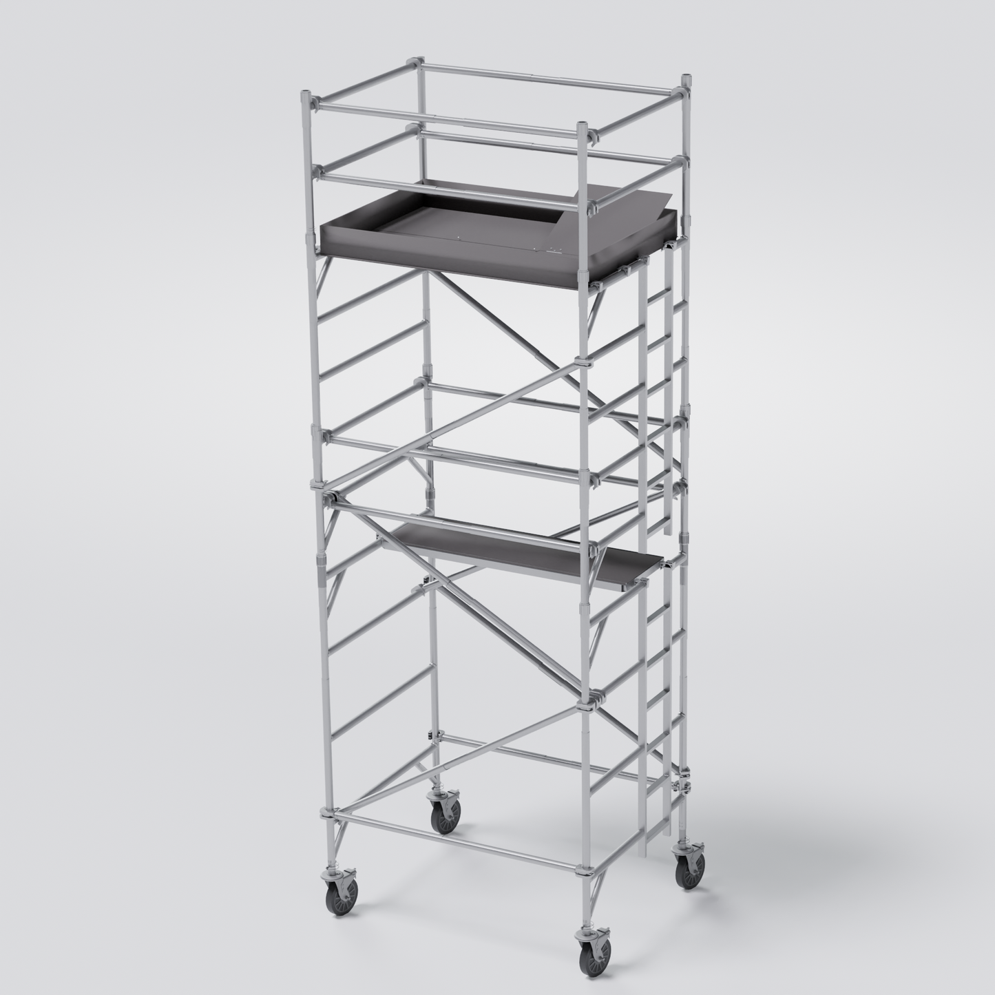 Tvoris Platus aliumininis bokštelis 2,5 x 1,35 x 5,92 m