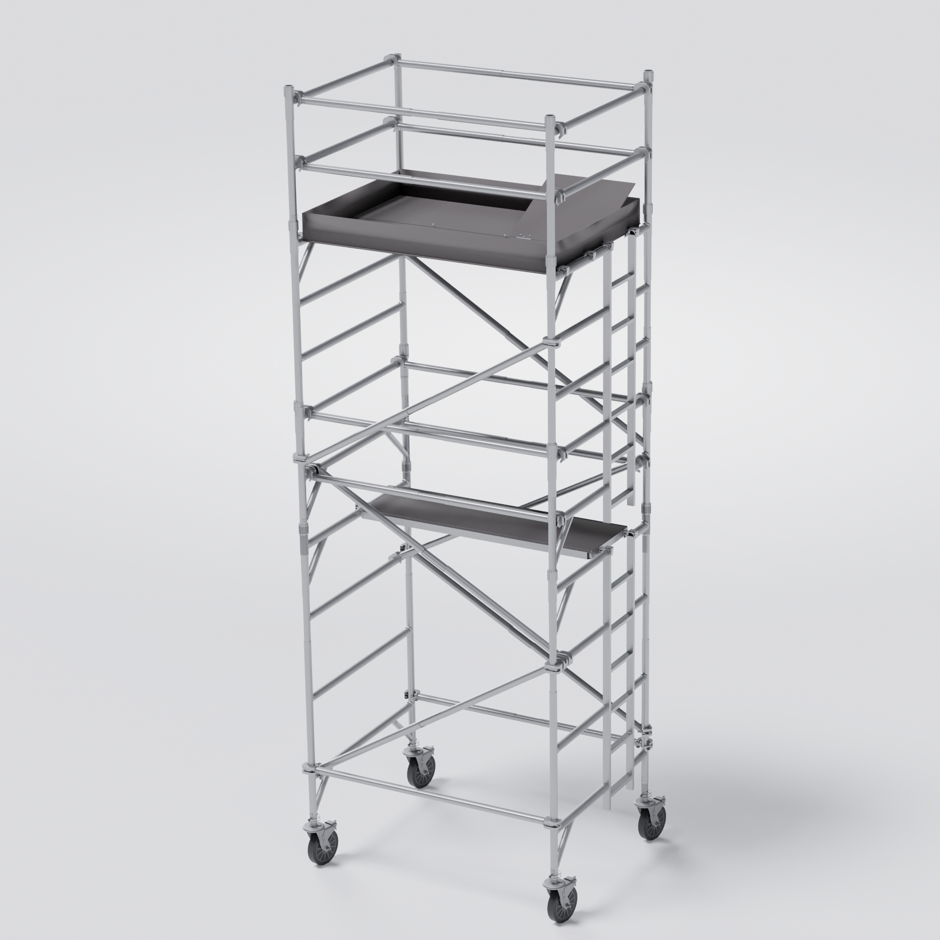 Tvoris Platus aliumininis bokštelis 2,5 x 1,35 x 5,92 m